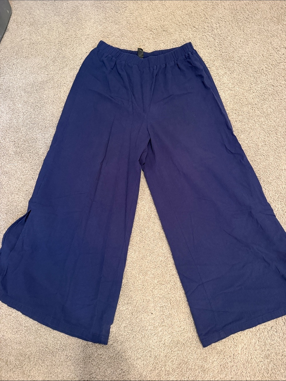 Wide Leg Navy Blue Lounge Pants